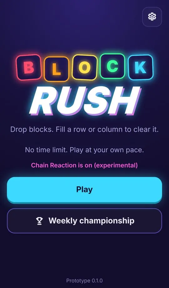 BLOCK RUSH in the neon look